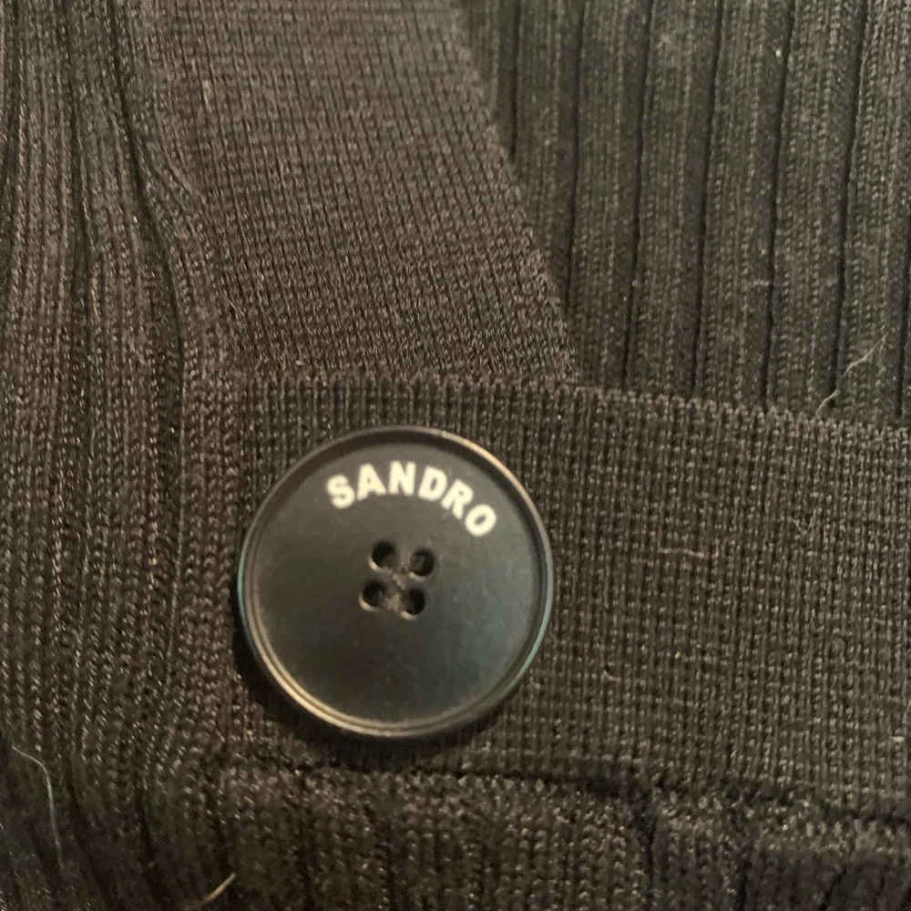 Black square neck sweater - Picture 3 of 4